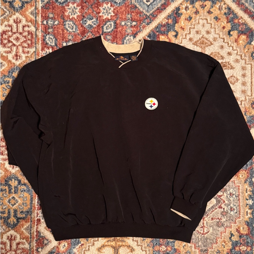 Pittsburgh Steelers Antigua Black windbreaker